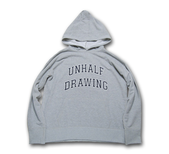 海千山千會 UNHALF DRAWING 【アンハーフ　ドローイング】 COLLEGE LOGO HOODIE